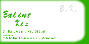 balint kis business card